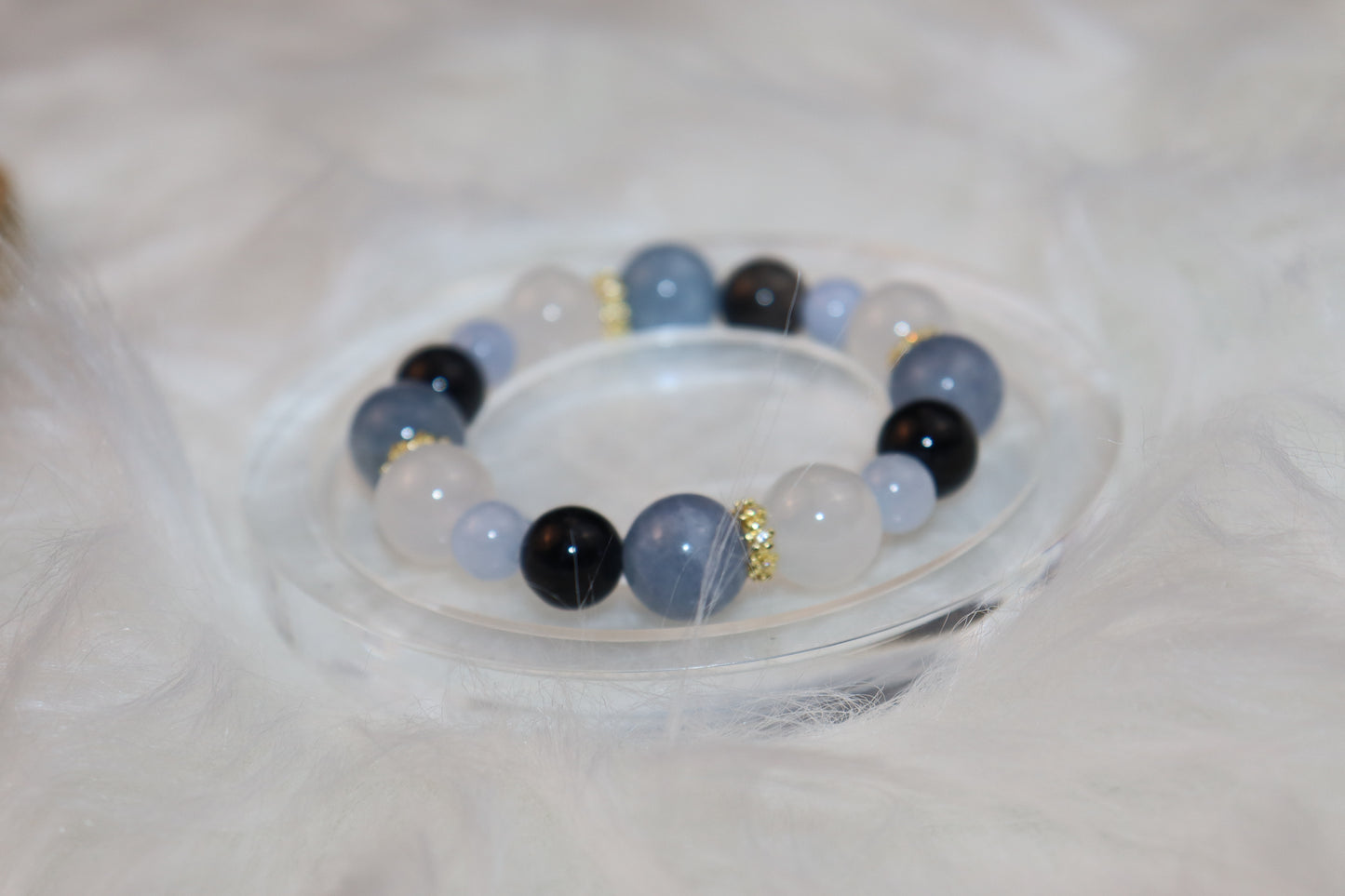 Ocean Guardian" Crystal Bracelet: Super Seven, Aquamarine, Agate|Charged for Abundance & Courage