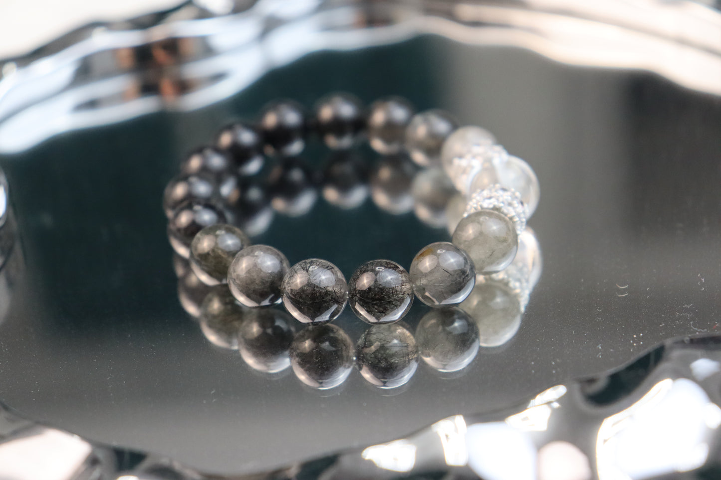 UNIVERSE IN A STONE" Black Super Seven Bracelet – 7 Minerals, 7 Powers, 1 Ultimate Shield