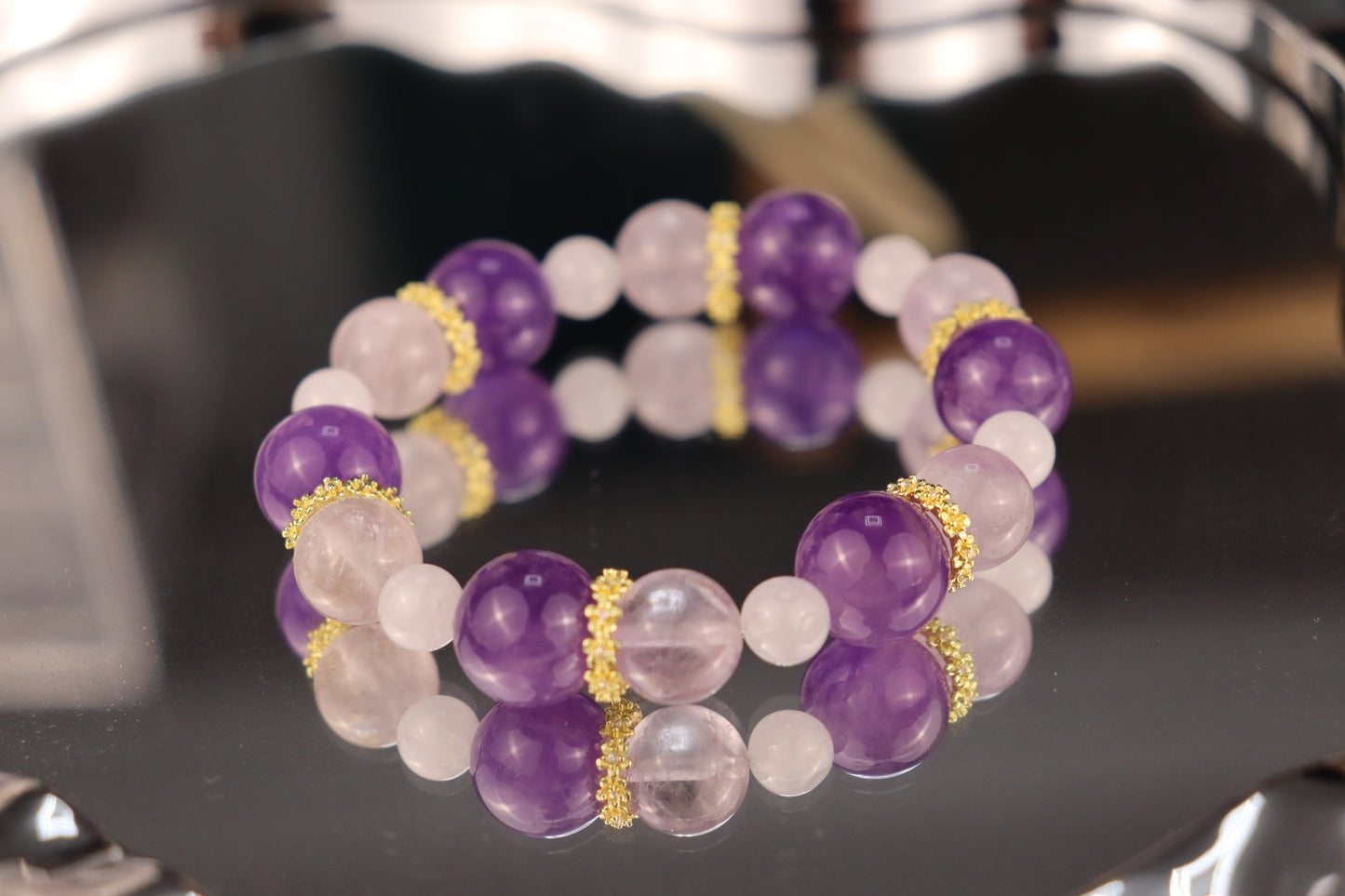 Soul Guardian" Natural Amethyst Bracelet – Intuition Booster, Stress Relief & Divine Connection