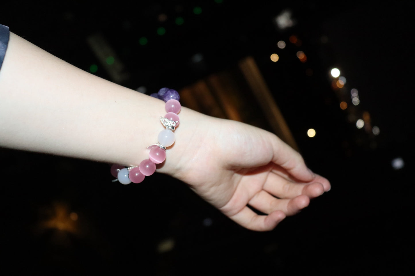 Twin Flame Bracelet" – Rose Quartz + Amethyst • Attract Love & Higher Wisdom