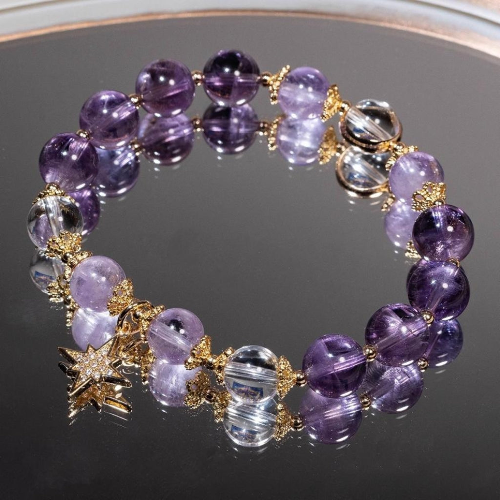 Top Seller! Natural Amethyst Bracelet | Focus Booster | Academic Success Stone | Free Shipping "The Oracle's Crystal for Modern Minds"