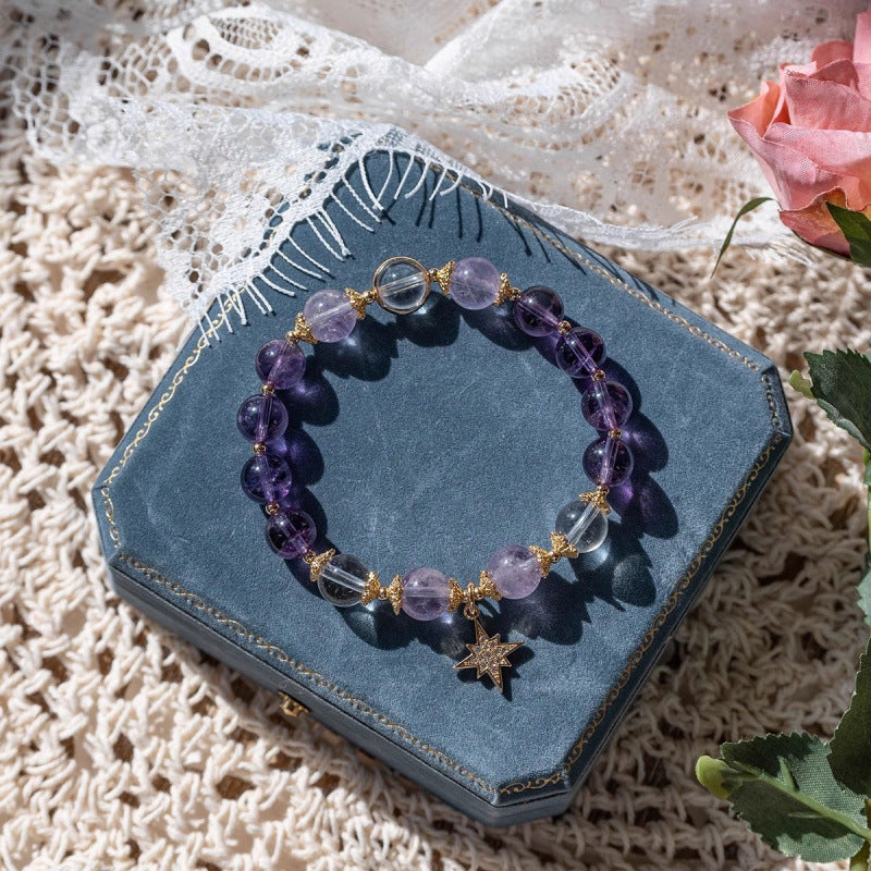 Top Seller! Natural Amethyst Bracelet | Focus Booster | Academic Success Stone | Free Shipping "The Oracle's Crystal for Modern Minds"