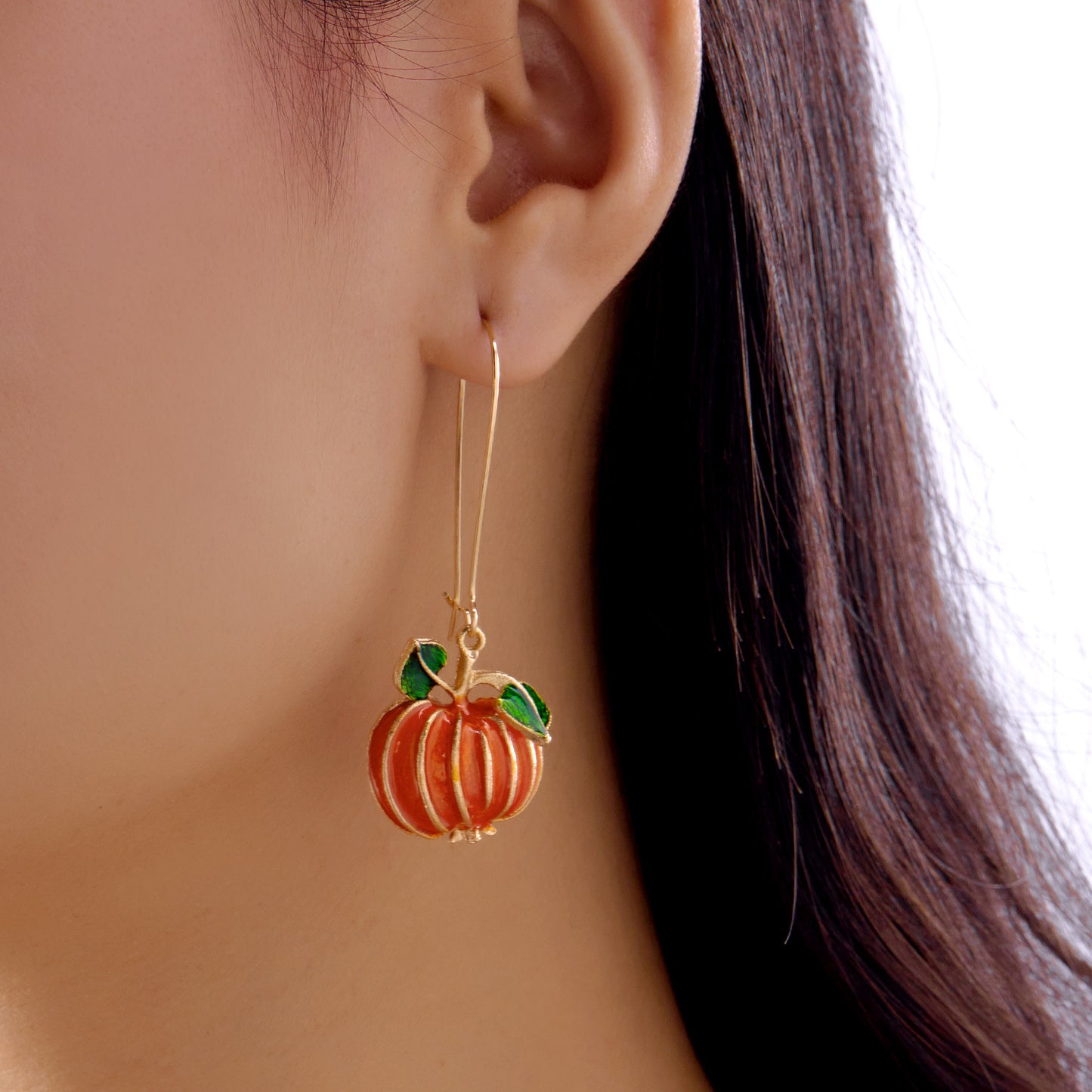 New Fashionable Creative Pumpkin Halloween Earrings, Unique Retro Distressed Skeleton Skeleton Ear Jewelry