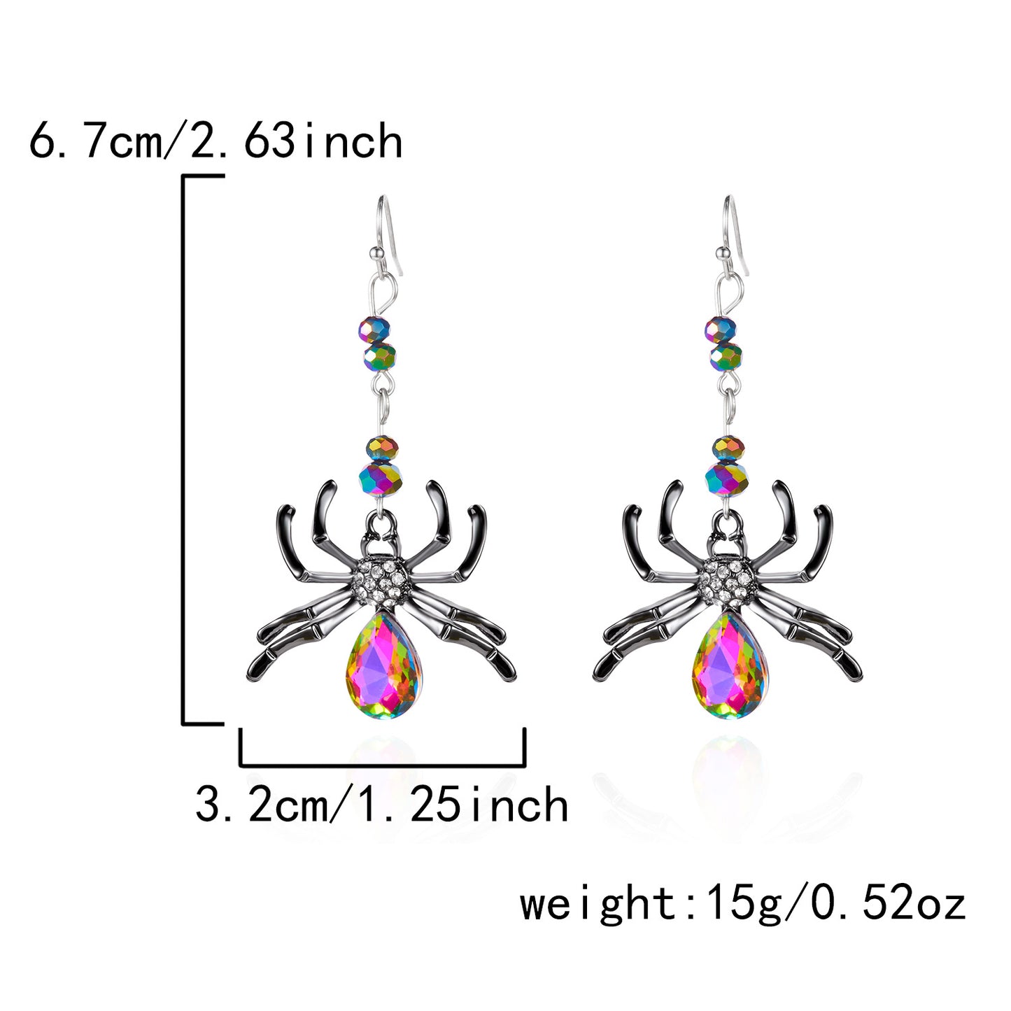 New Fashionable Creative Pumpkin Halloween Earrings, Unique Retro Distressed Skeleton Skeleton Ear Jewelry