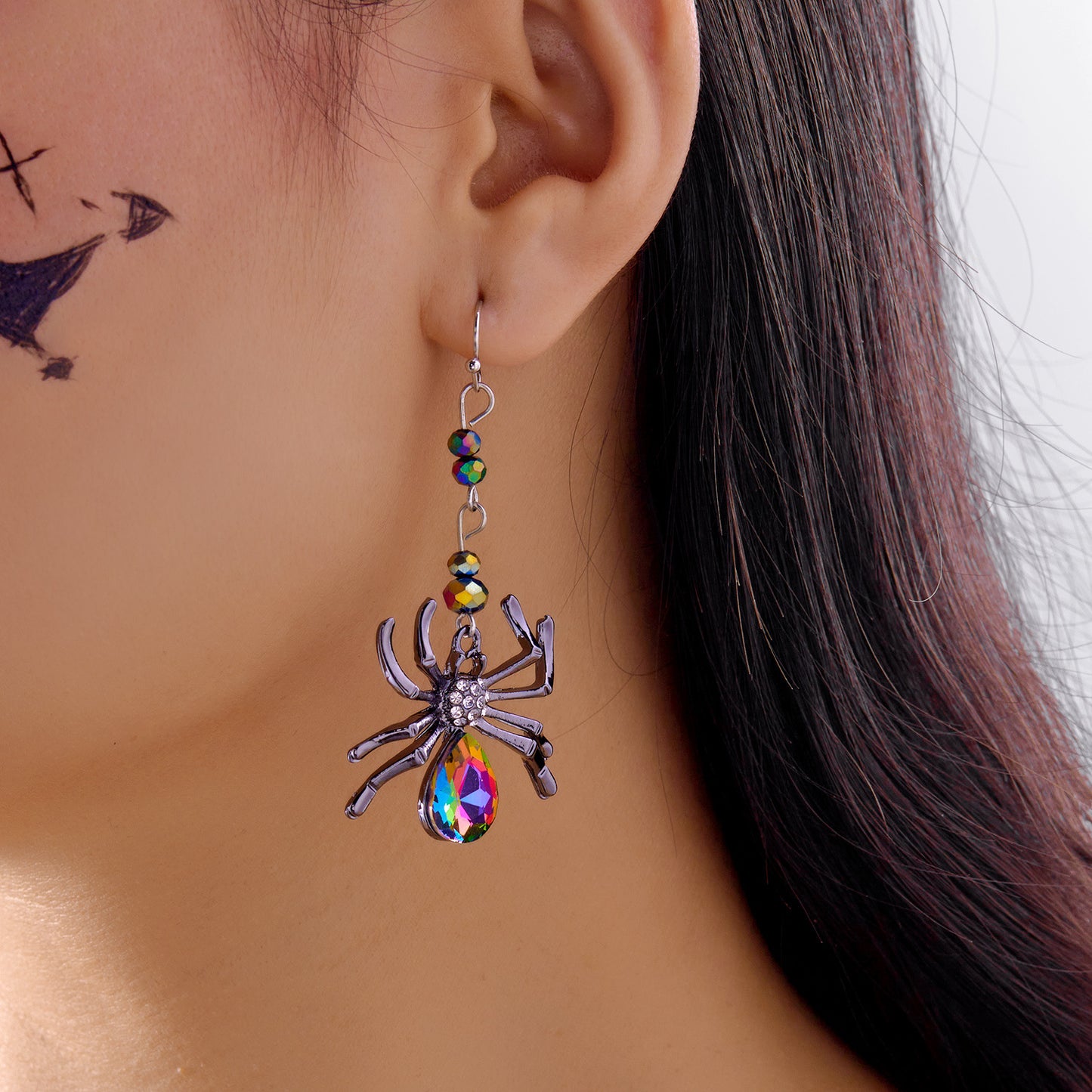 New Fashionable Creative Pumpkin Halloween Earrings, Unique Retro Distressed Skeleton Skeleton Ear Jewelry