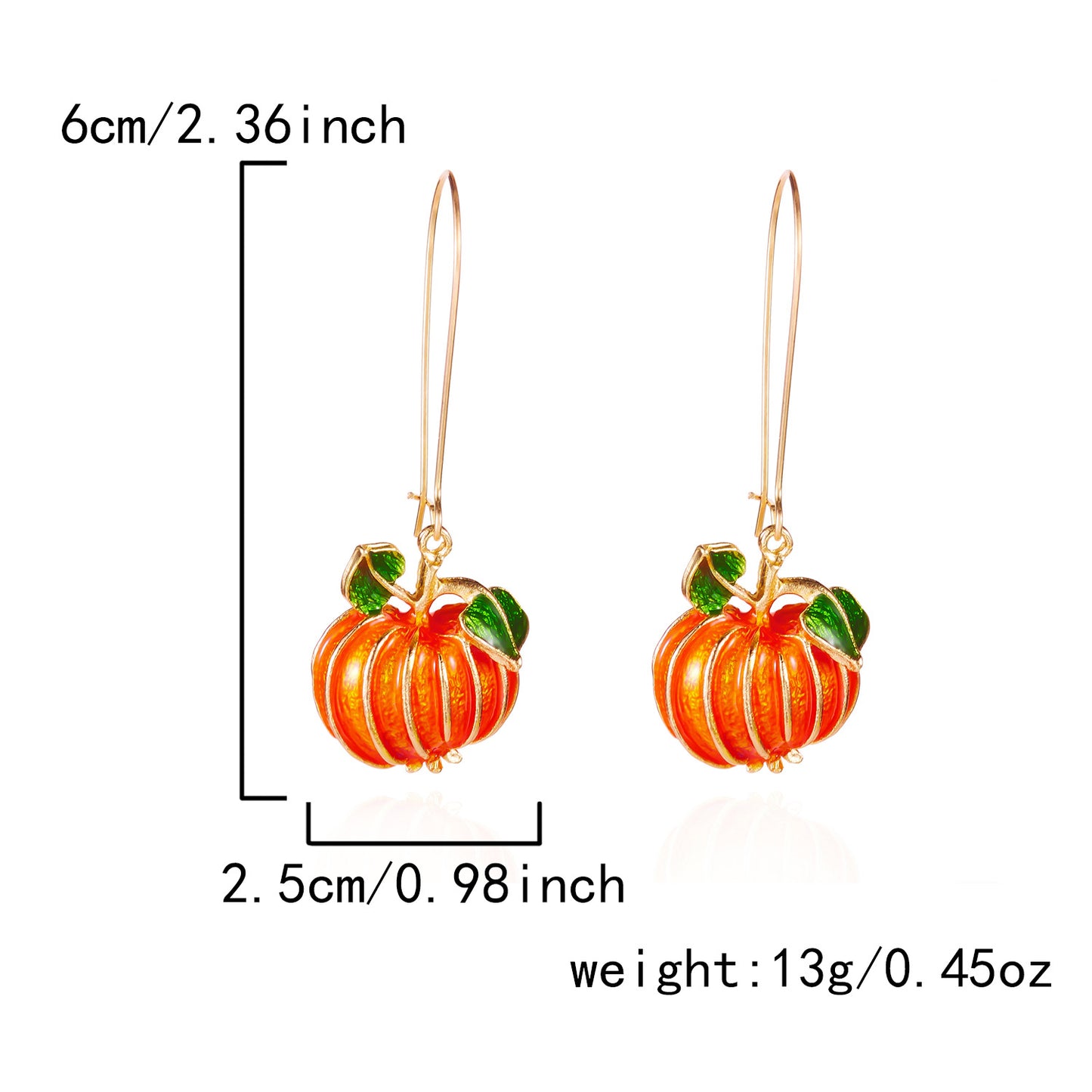 New Fashionable Creative Pumpkin Halloween Earrings, Unique Retro Distressed Skeleton Skeleton Ear Jewelry