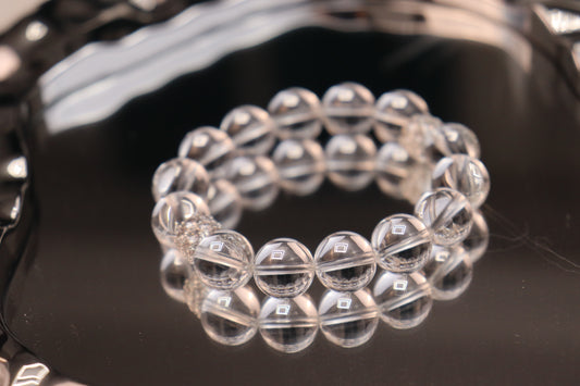 High-Vibe Clear Quartz Healing Bracelet｜Chakra Cleanser｜Intention Magnifier｜Sage Cleansed
