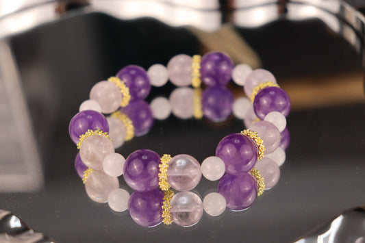 Soul Guardian" Natural Amethyst Bracelet – Intuition Booster, Stress Relief & Divine Connection