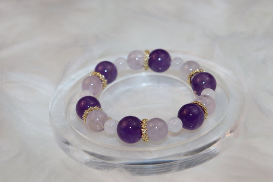 Soul Guardian" Natural Amethyst Bracelet – Intuition Booster, Stress Relief & Divine Connection