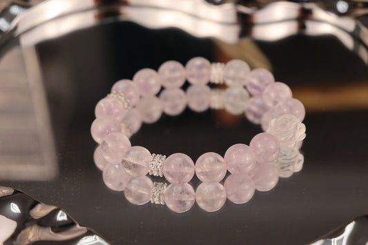 Moonlit Lavender" Amethyst Bracelet – Stress Relief • Intuition • Cosmic Connection