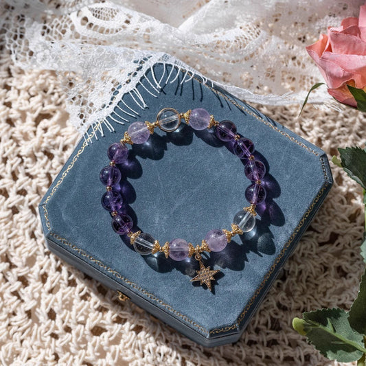 Top Seller! Natural Amethyst Bracelet | Focus Booster | Academic Success Stone | Free Shipping   "The Oracle's Crystal for Modern Minds"